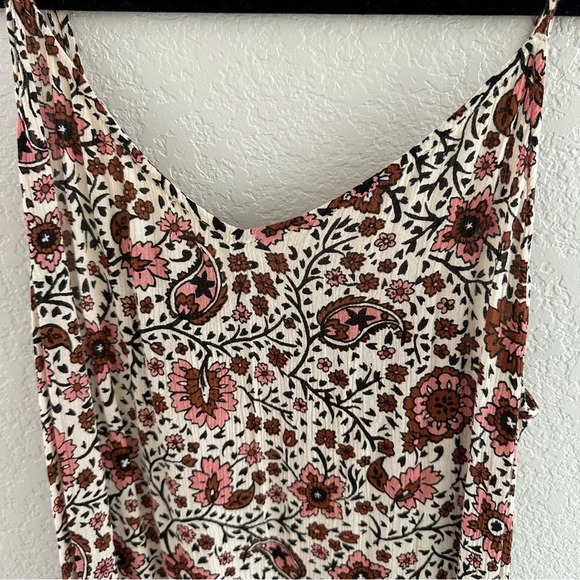 Amuse Society Adelaide Brown Floral Print Midi Dress - Picture 6 of 12